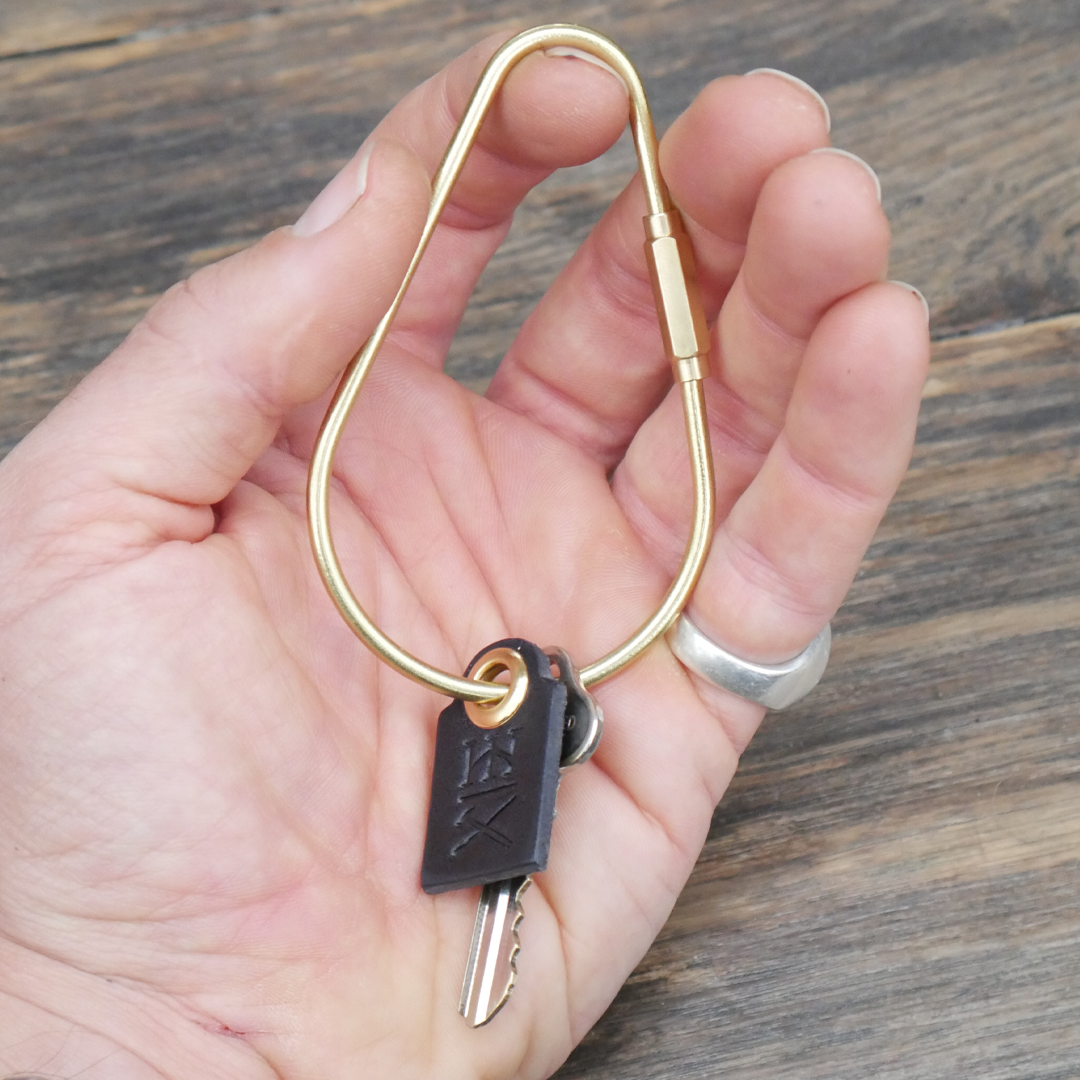 Brass Keyring Teardrop